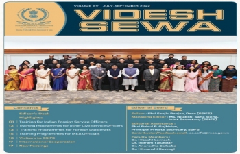 The 15th edition of SSIFS' Quarterly Newsletter Videsh Sewa (in high resolutions) for the period July-September 2022